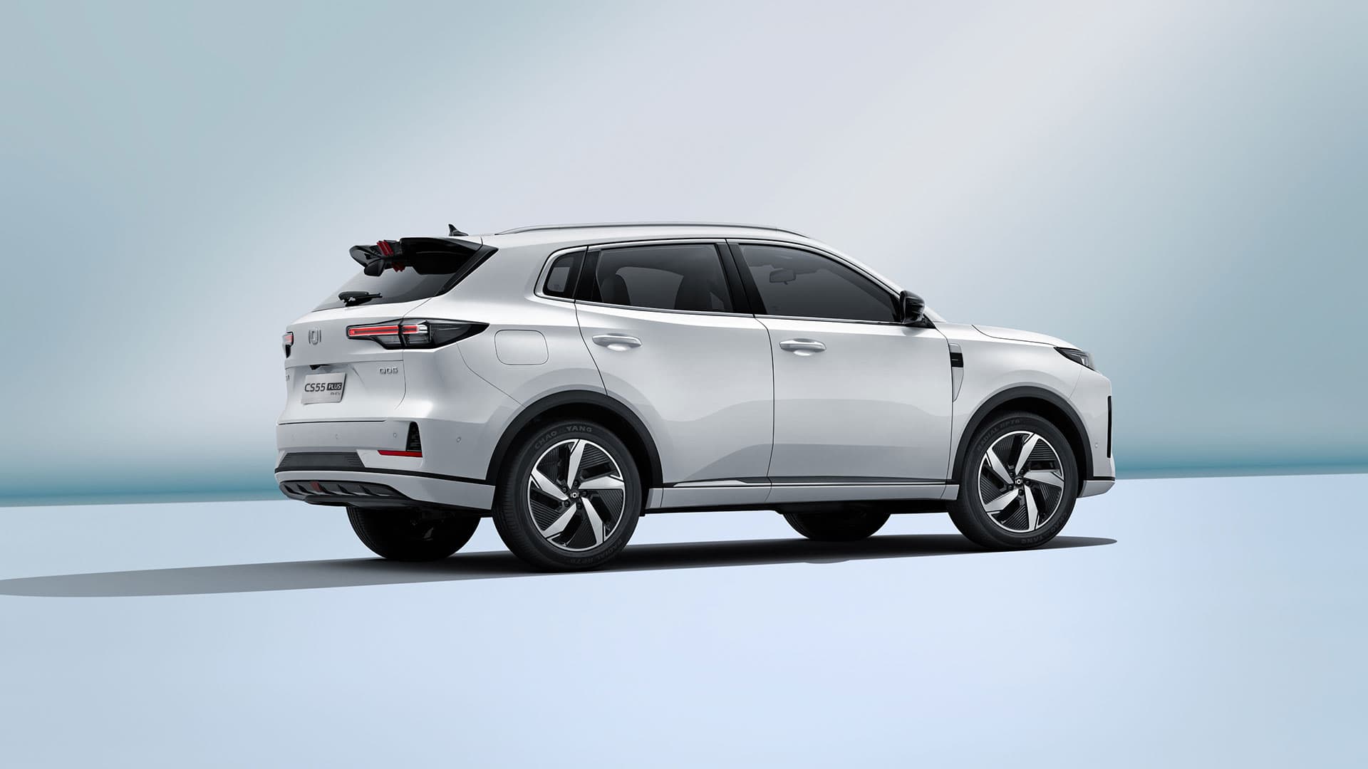 Red Changan CS55 parked.